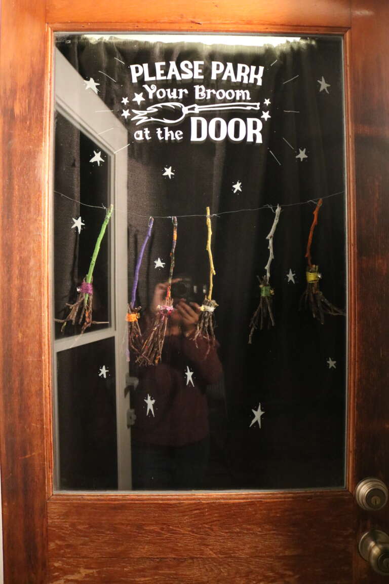 Make Your Own Witches Broom Window Display