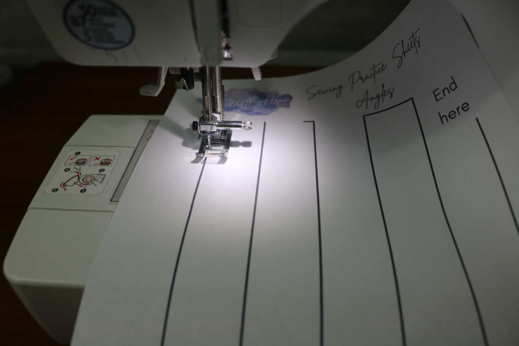 sewing practice sheets - straight line sewing